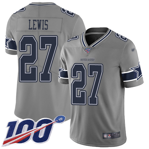 Men Dallas Cowboys Limited Gray Jourdan Lewis #27 100th Season Inverted Legend NFL Jersey